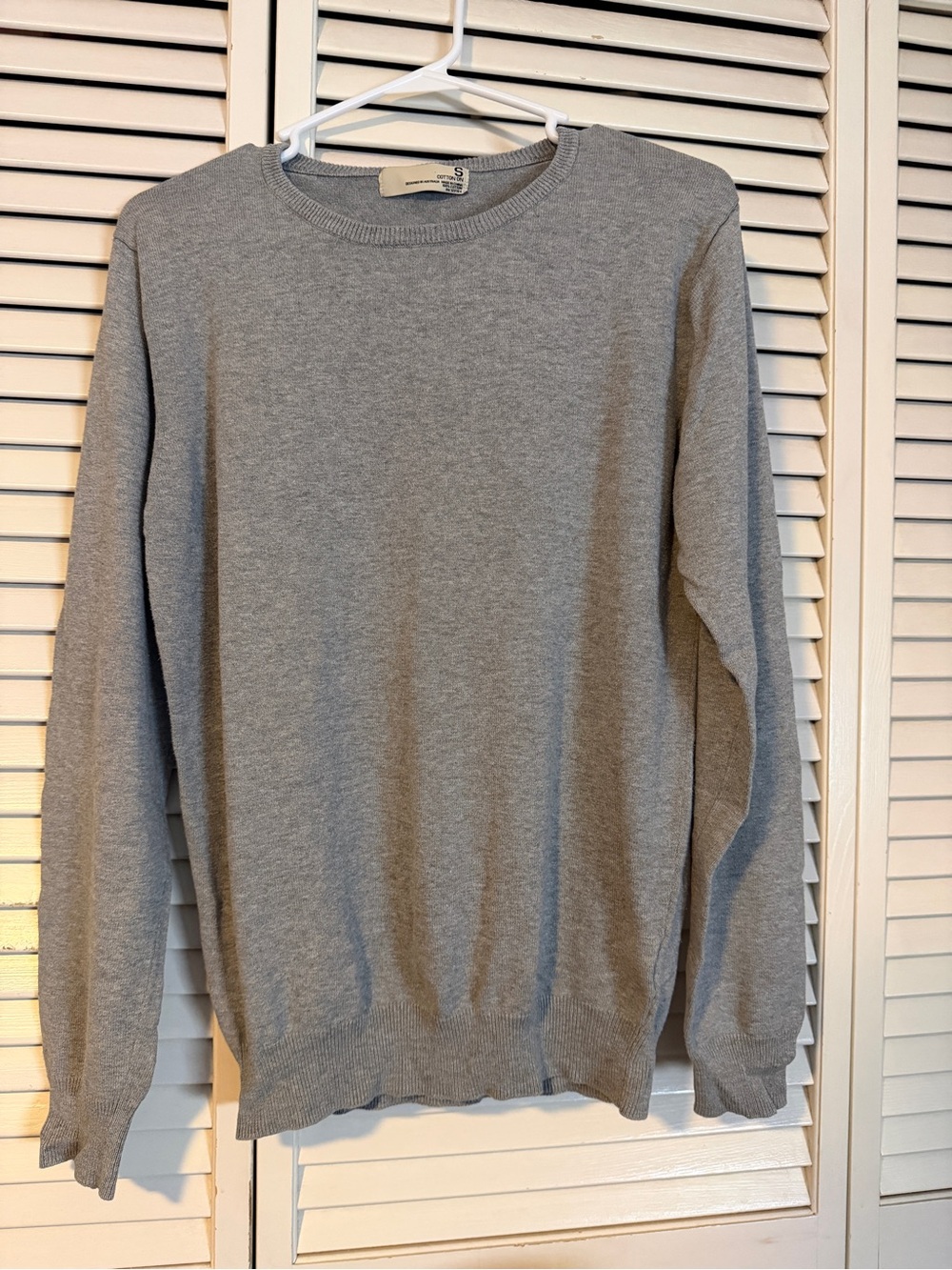 Cotton On Men's Lightweight Crewneck Sweater - Gray